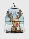 Рюкзак джинсовый / Олень с кружкой