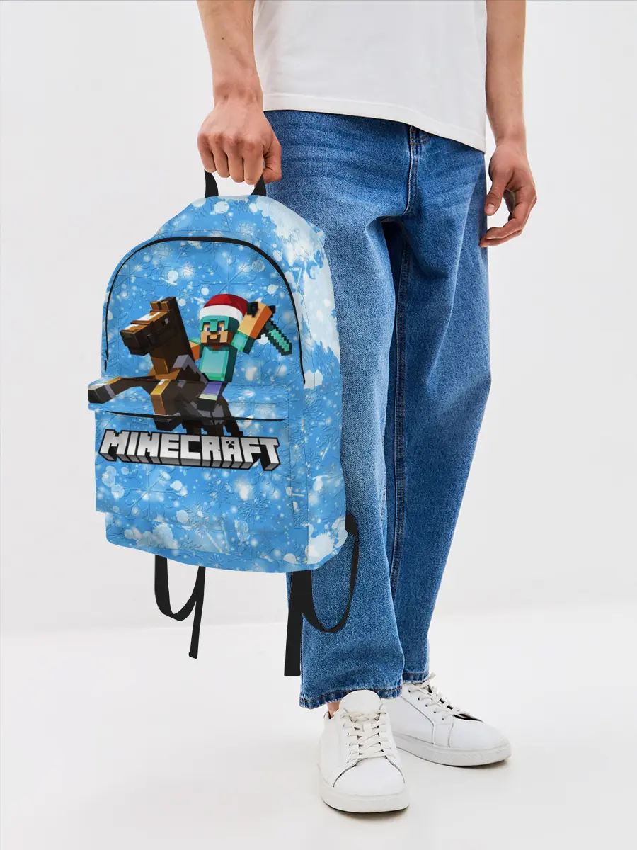 Рюкзак джинсовый / Новогодний Манкрафт