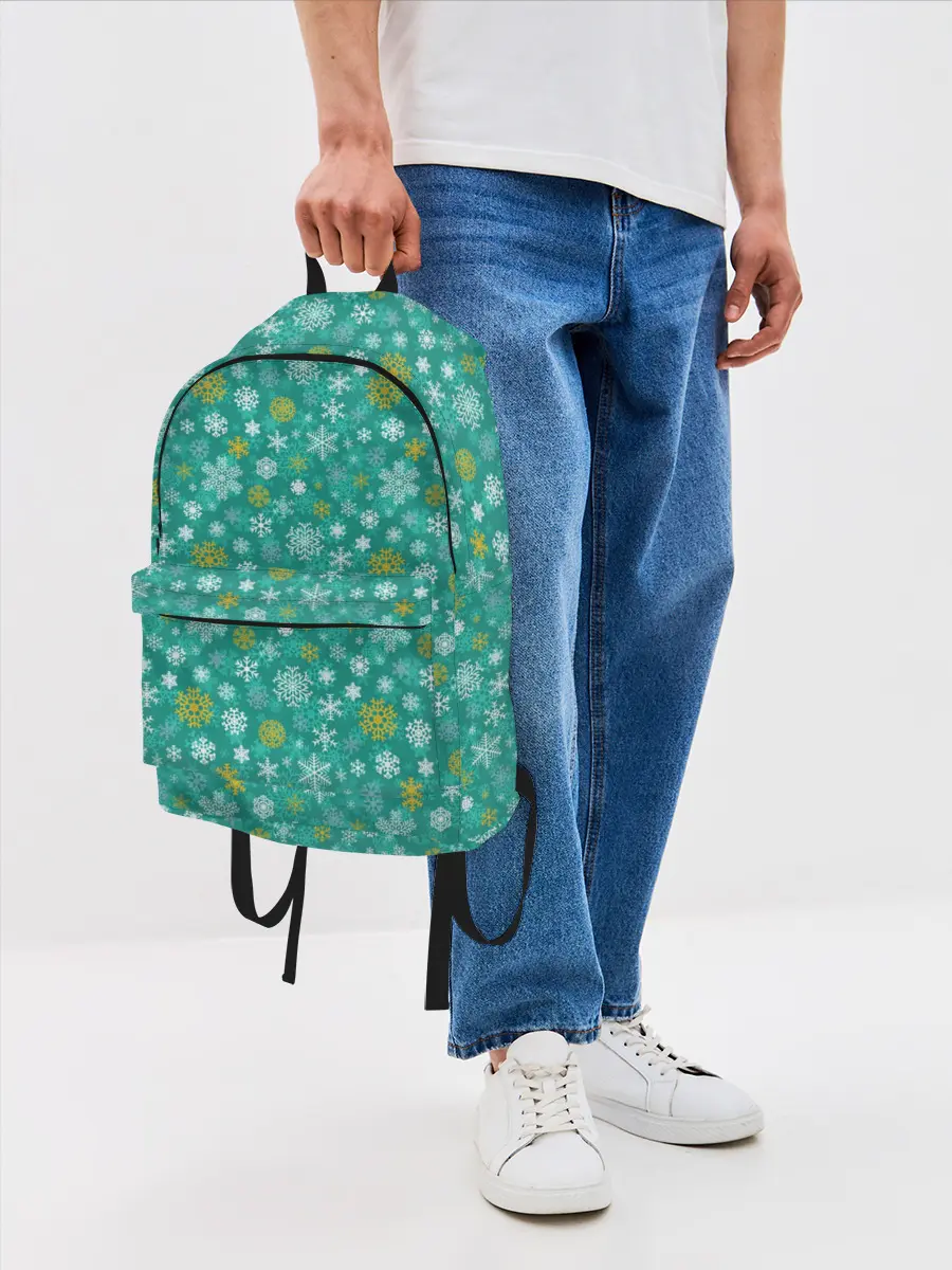 Рюкзак джинсовый / Снежинки