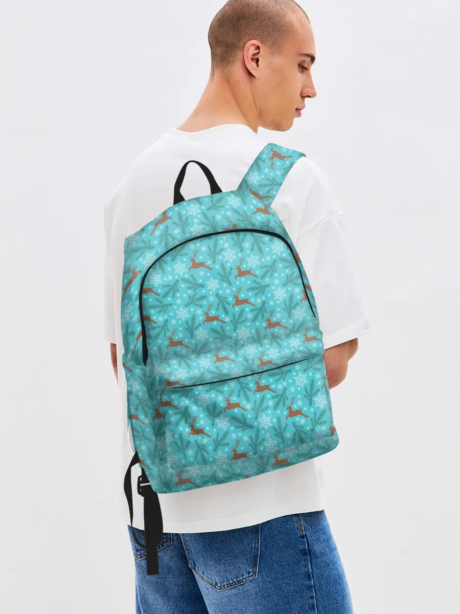 Рюкзак джинсовый / Новогодние Олени