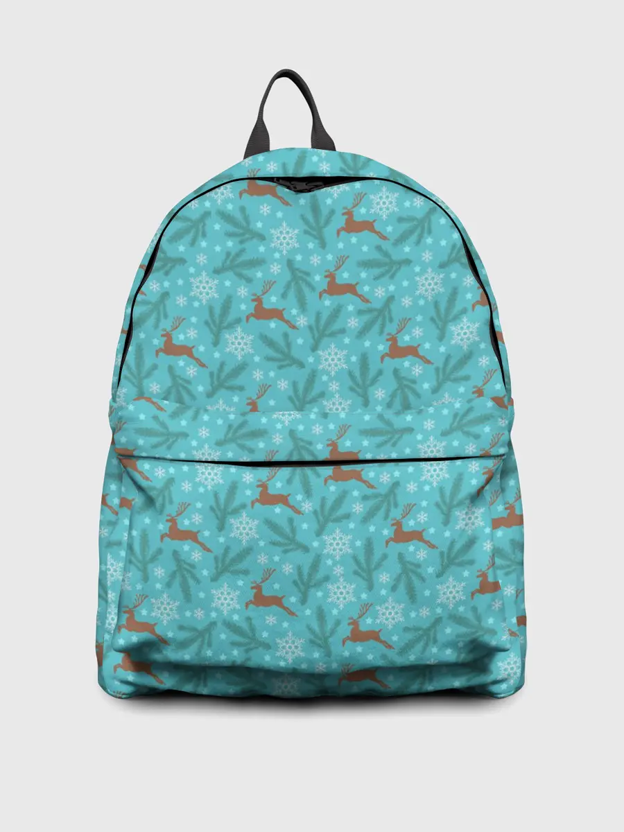 Рюкзак джинсовый / Новогодние Олени