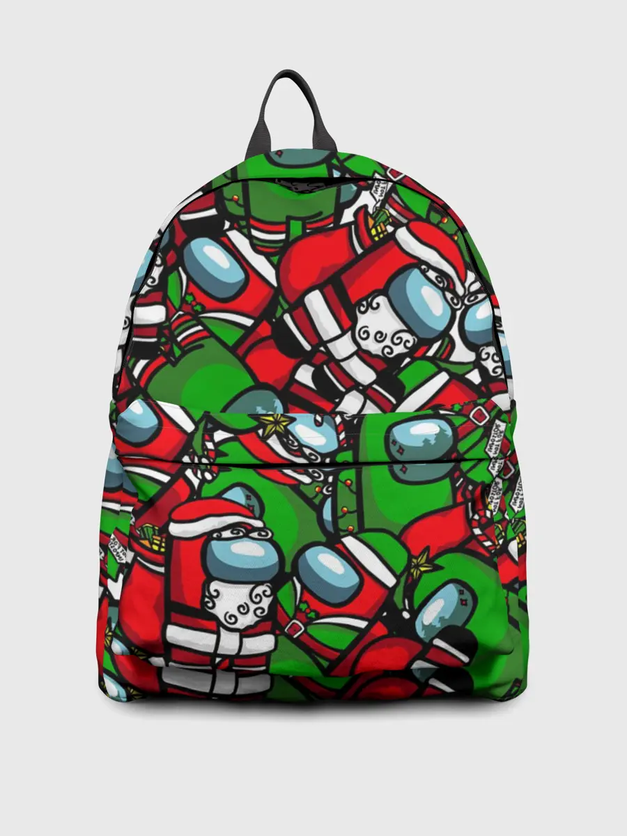 Рюкзак джинсовый / НОВОГОДНИЙ AMONG US