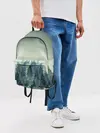 Рюкзак джинсовый / акварельный лес градиент