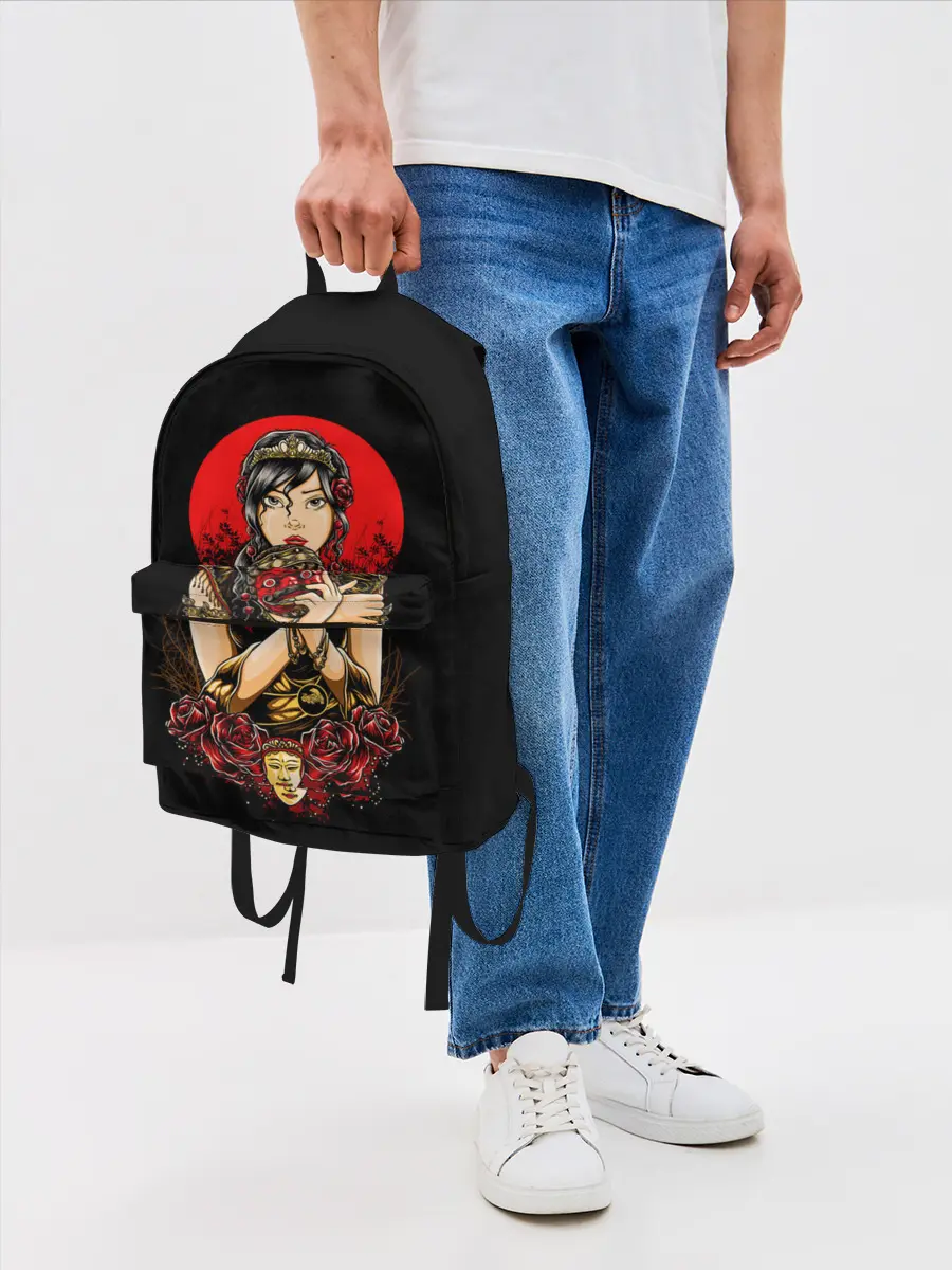 Рюкзак джинсовый / ДЕВУШКА В МАСКЕ