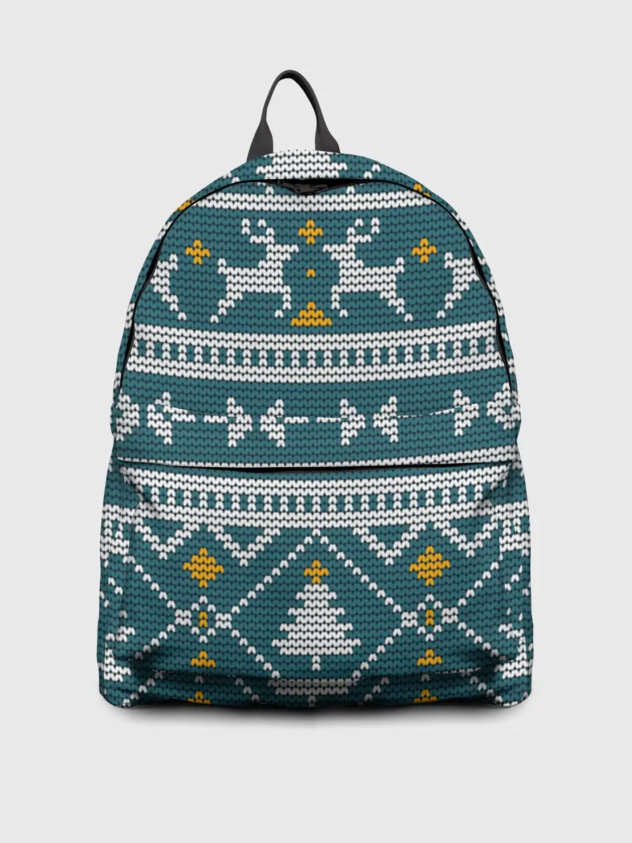 Рюкзак джинсовый / Новогодний узор