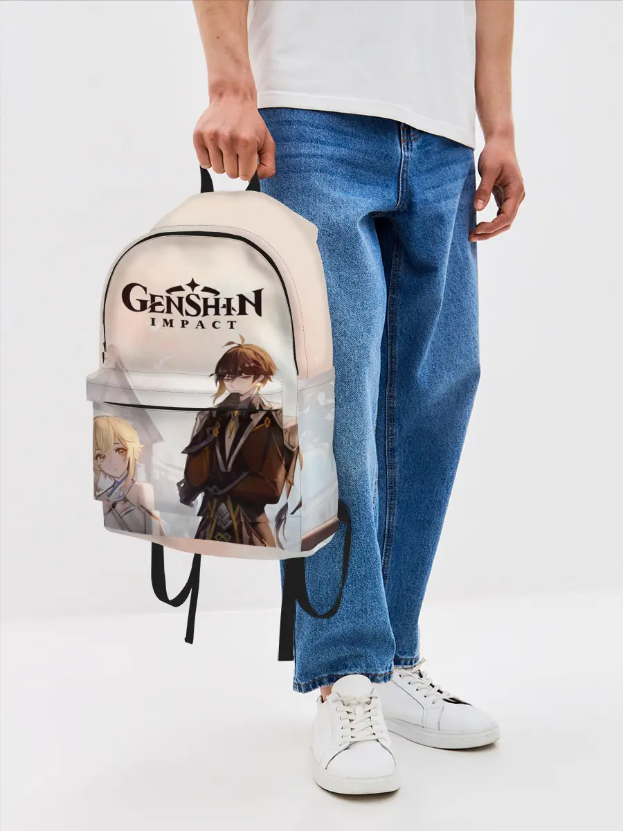 Рюкзак джинсовый / GENSHIN IMPACT Zhongli