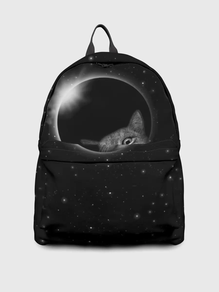 Рюкзак джинсовый / Кот в Космосе