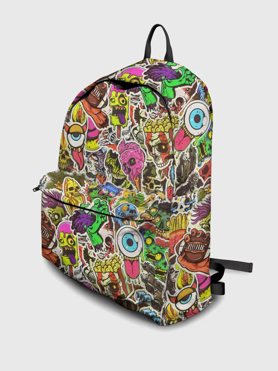 Рюкзак джинсовый / Граффити монстров