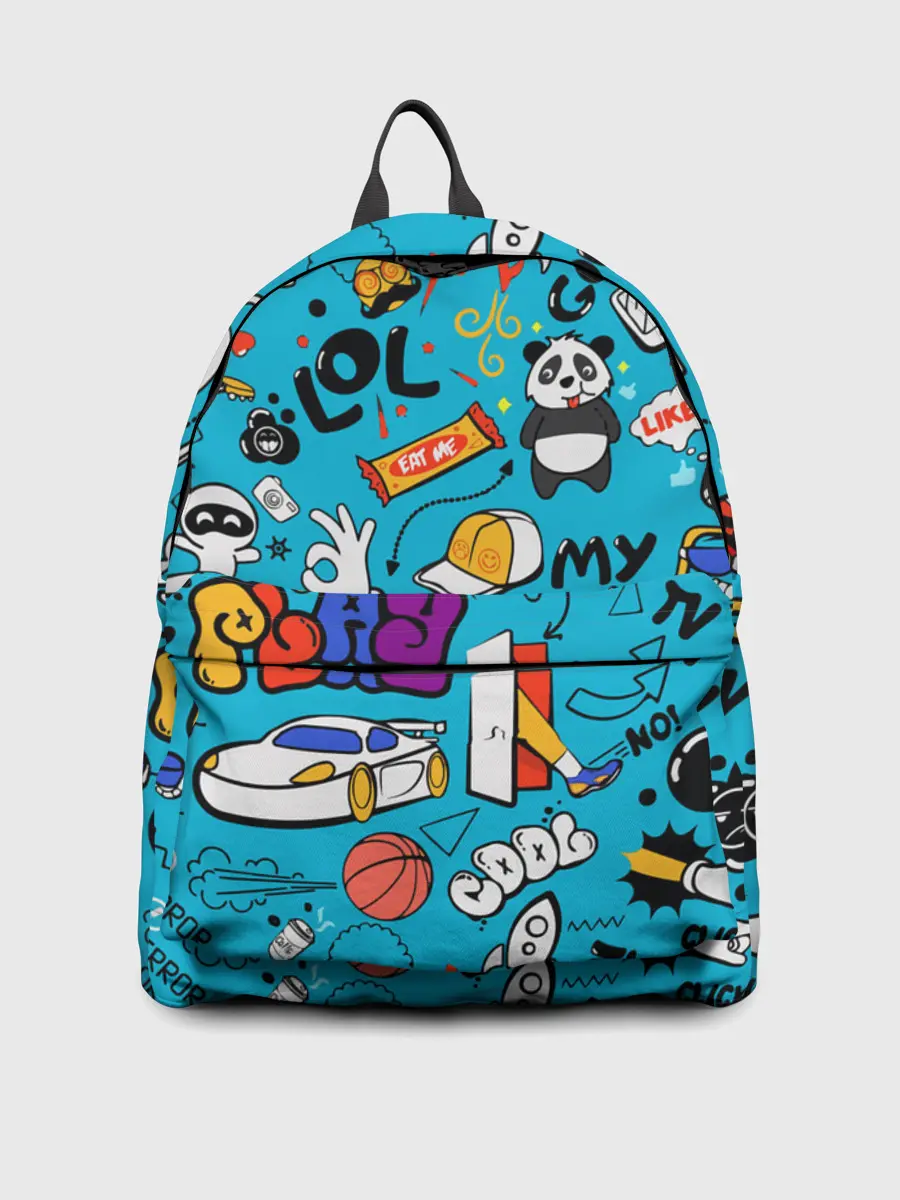 Рюкзак джинсовый / Детское граффити