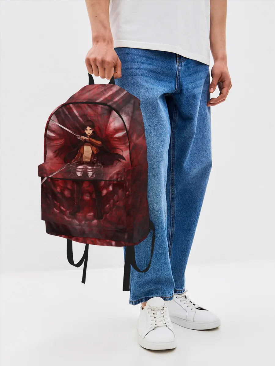 Рюкзак джинсовый / Эрен Йегер или Титан?