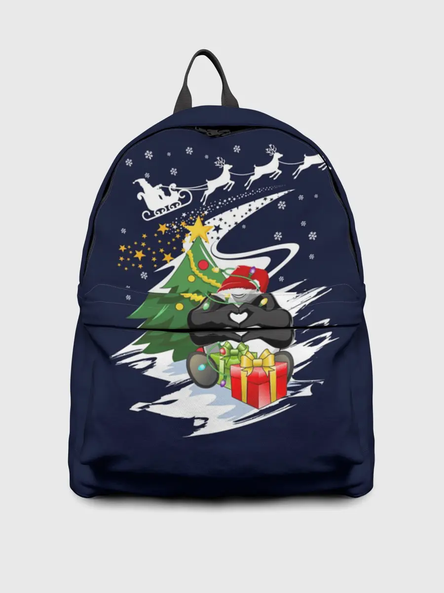 Рюкзак джинсовый / Рождественская Панда