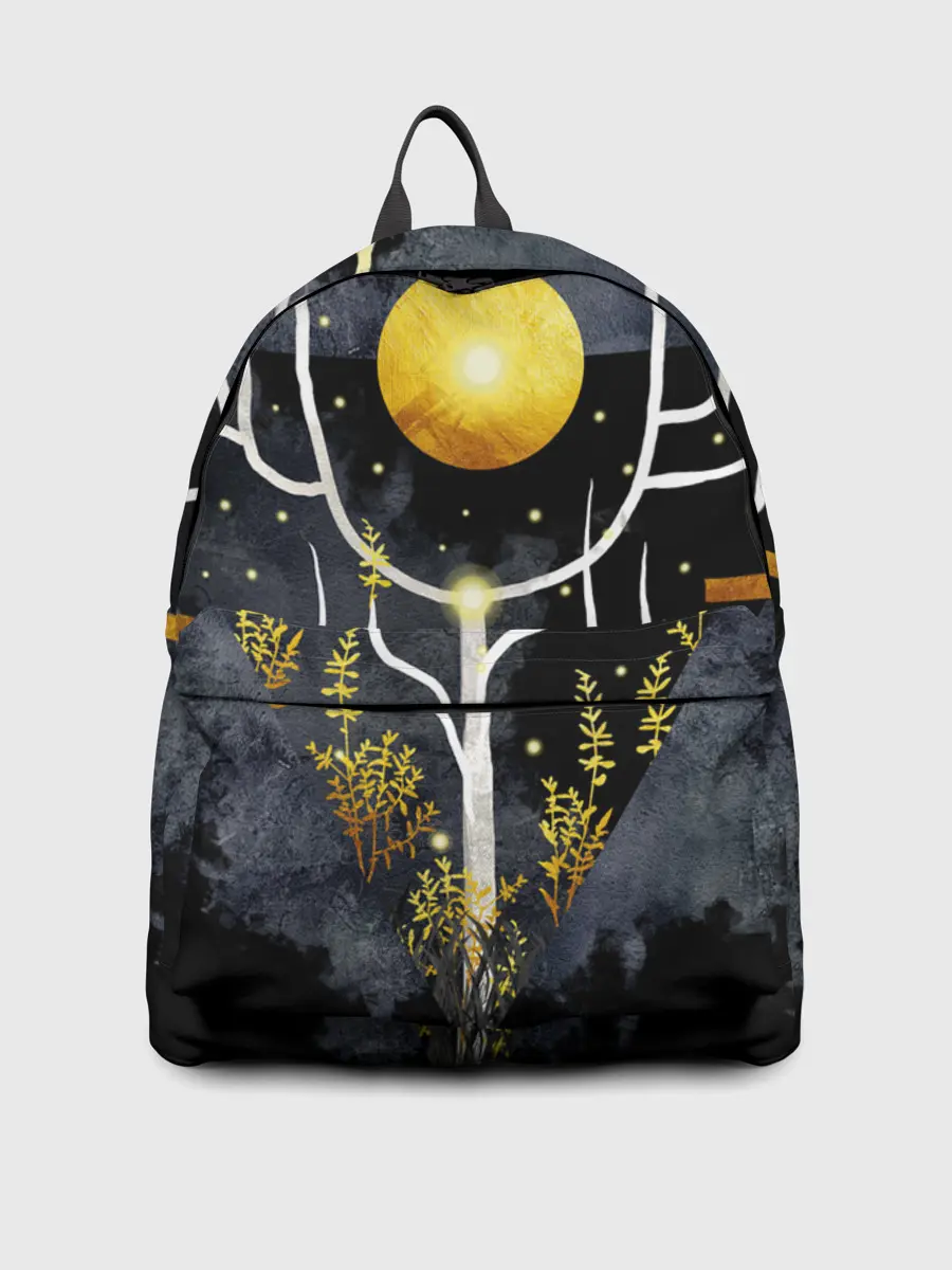 Рюкзак джинсовый / графит и золото: дерево жизни