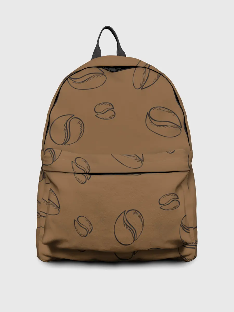 Рюкзак джинсовый / Узор Кофейные зерна