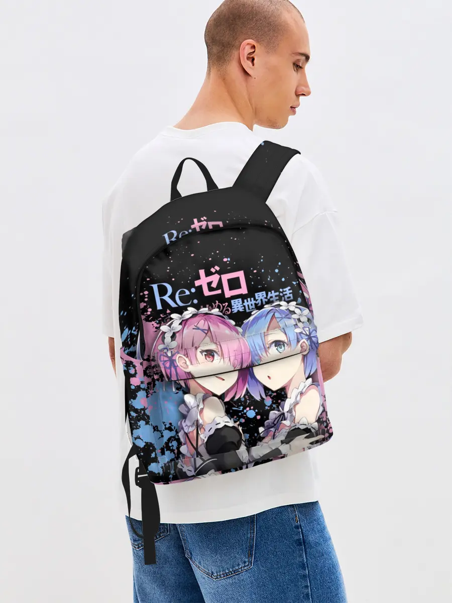 Рюкзак джинсовый / Re:Zero, Рам и Рем