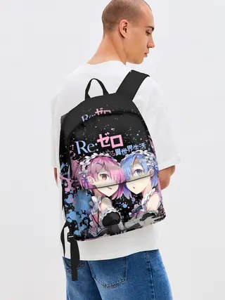 Рюкзак джинсовый / Re:Zero, Рам и Рем