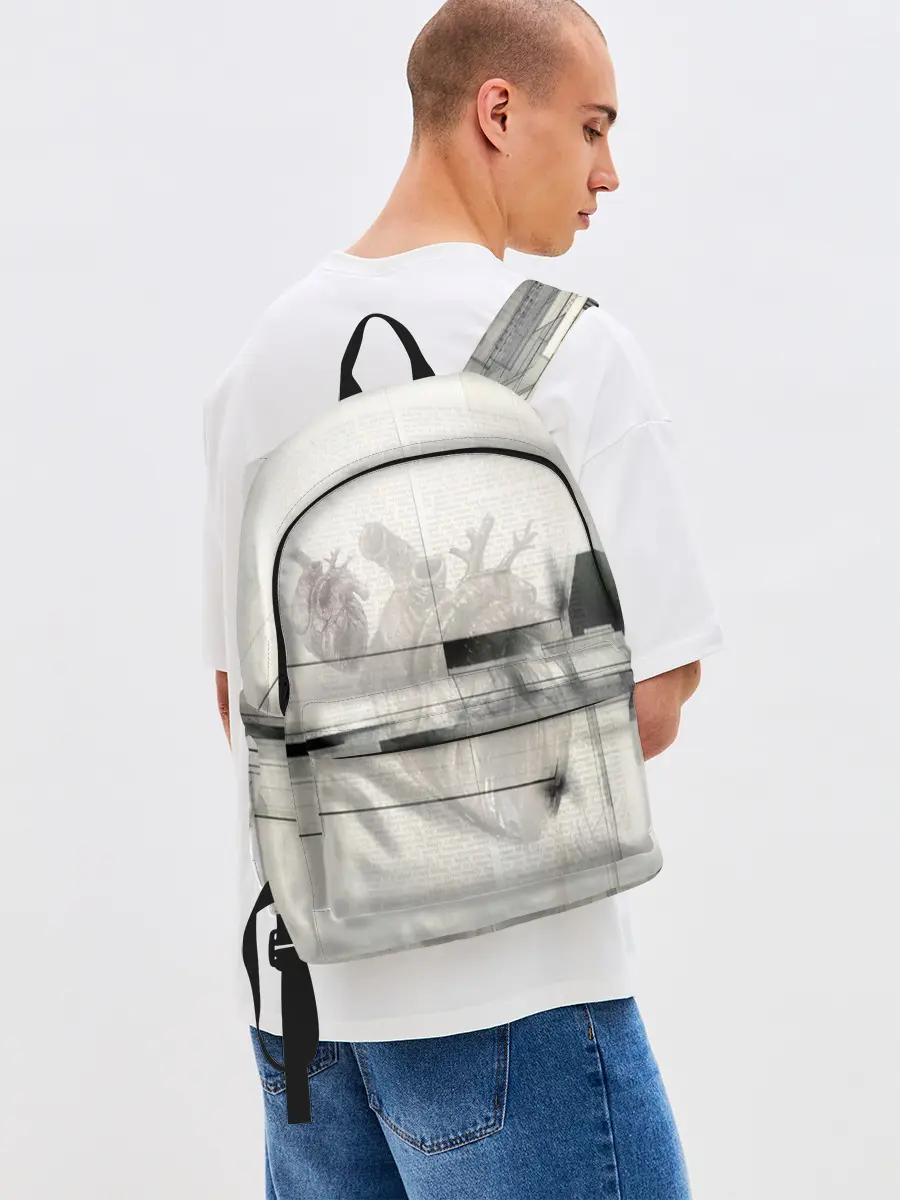 Рюкзак джинсовый / Концептуальное сердце.