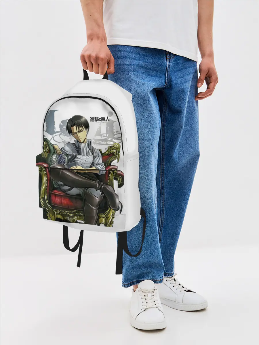 Рюкзак джинсовый / Крутой Леви Аккерман