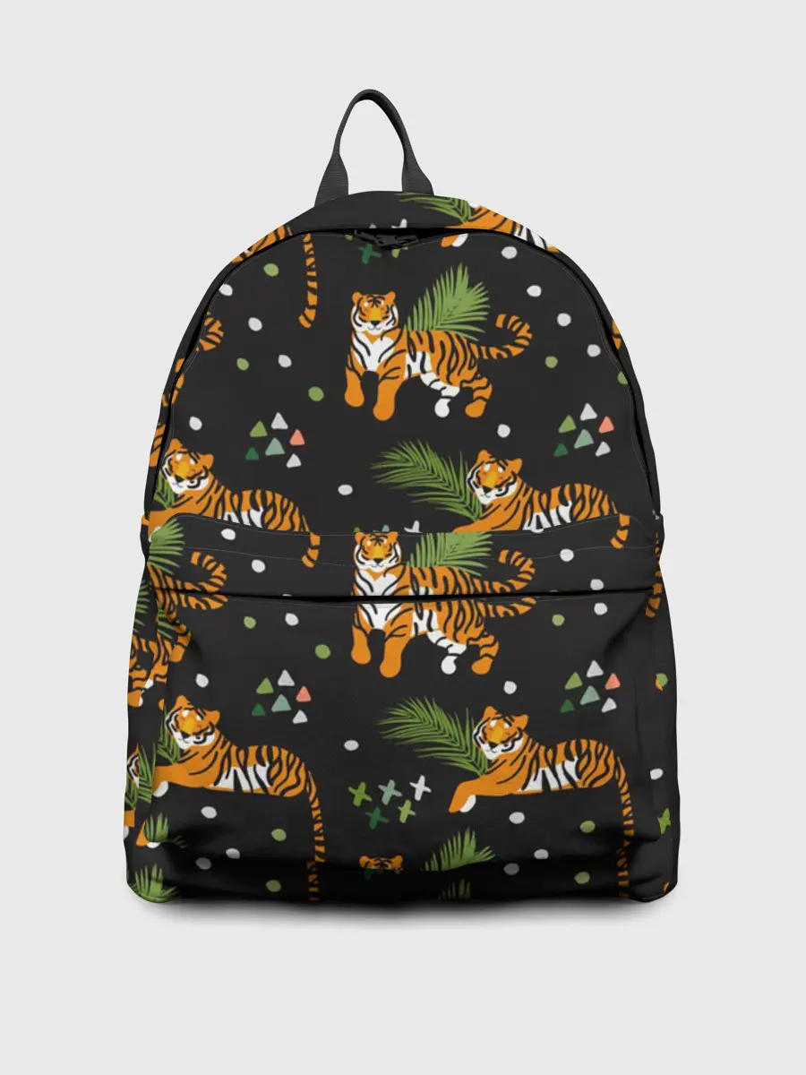 Рюкзак джинсовый / Tigers | Тигровый Паттерн