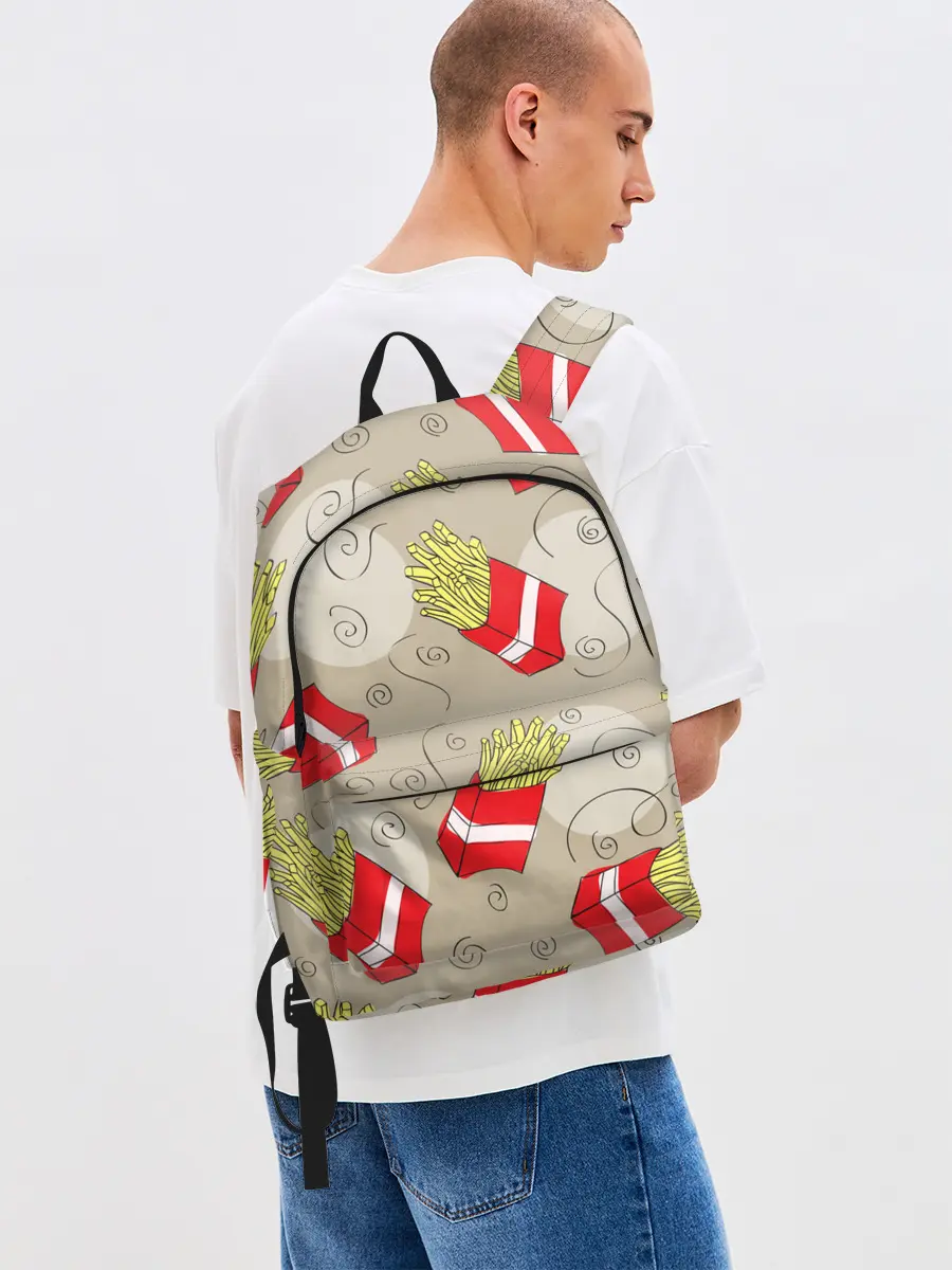 Рюкзак джинсовый / Фастфуд - Картошка фри