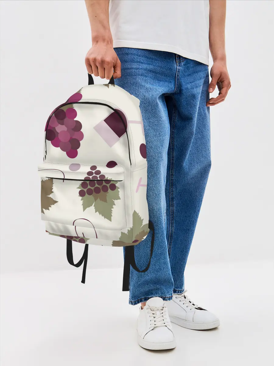 Рюкзак джинсовый / Виноград и винишко