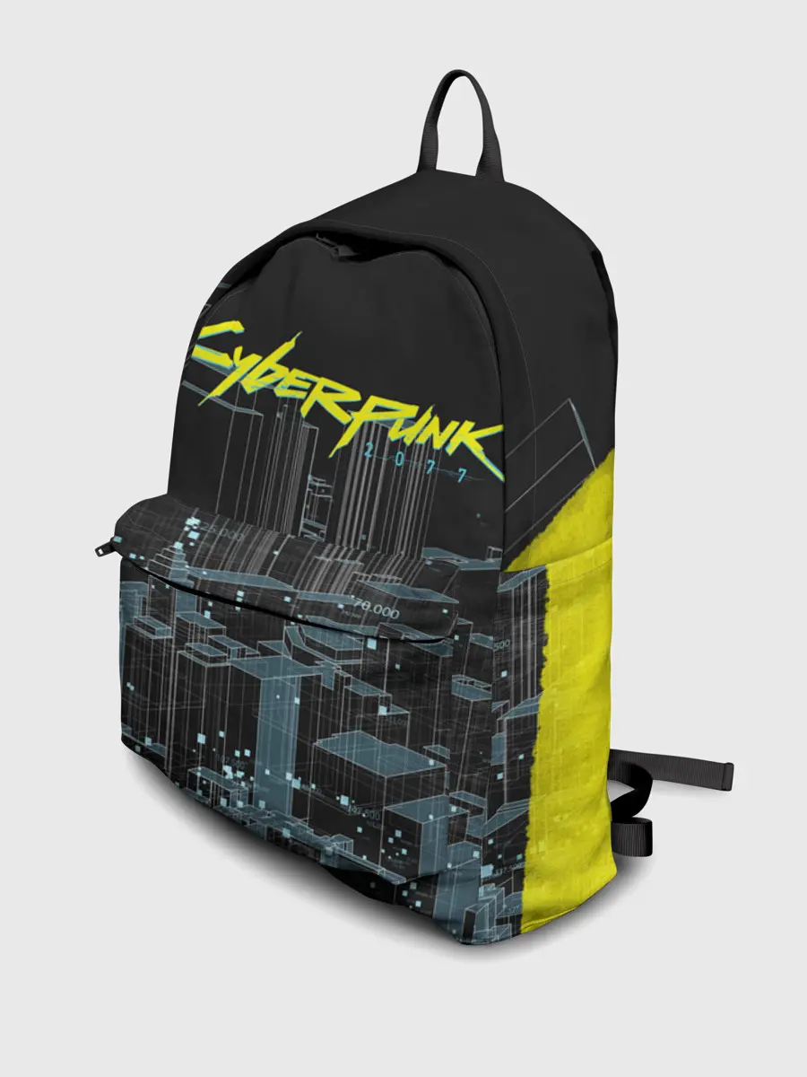 Рюкзак джинсовый / Город CYBERPUNK 2077