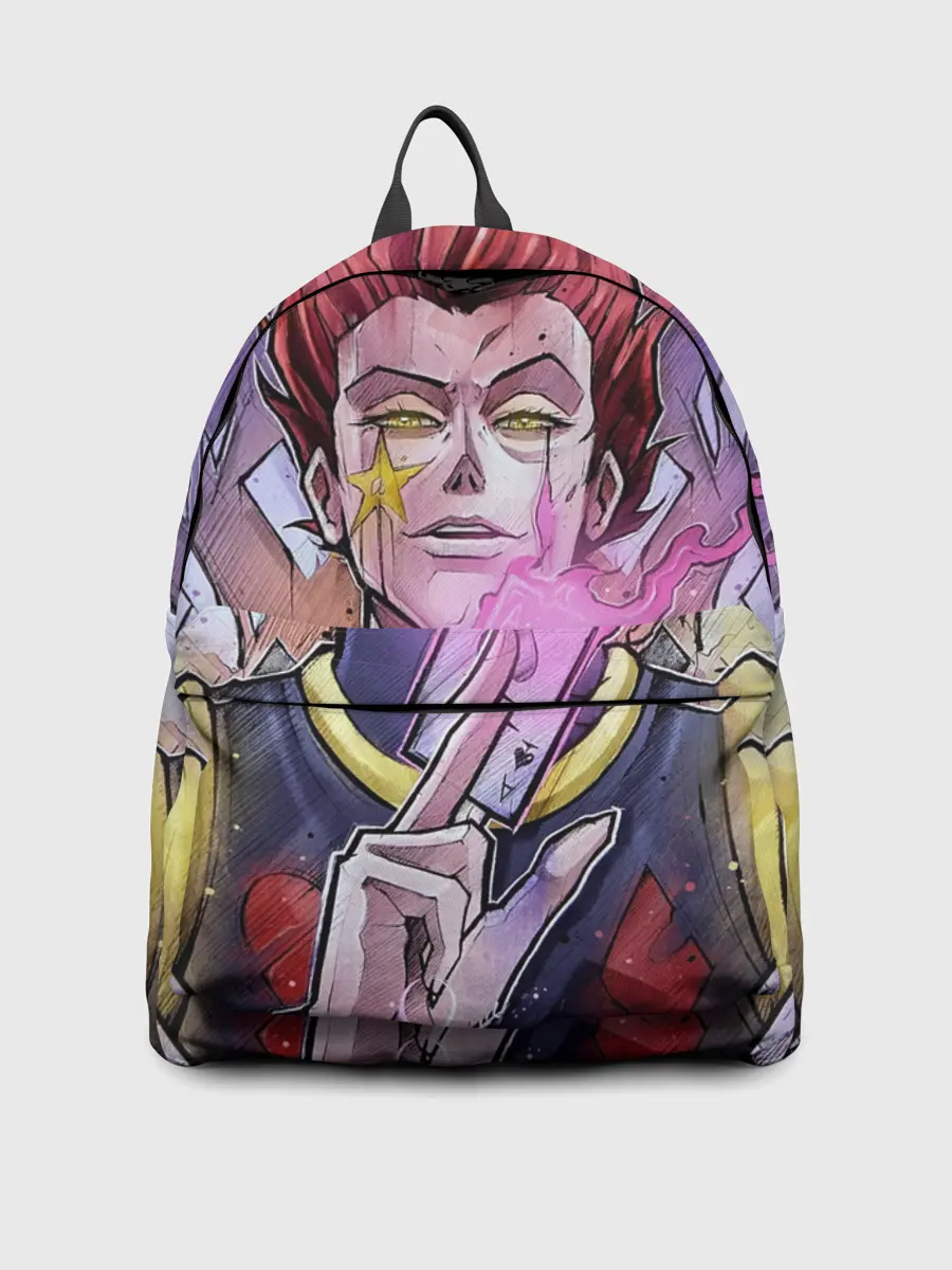 Рюкзак джинсовый / Хисока со светящейся картой в руках