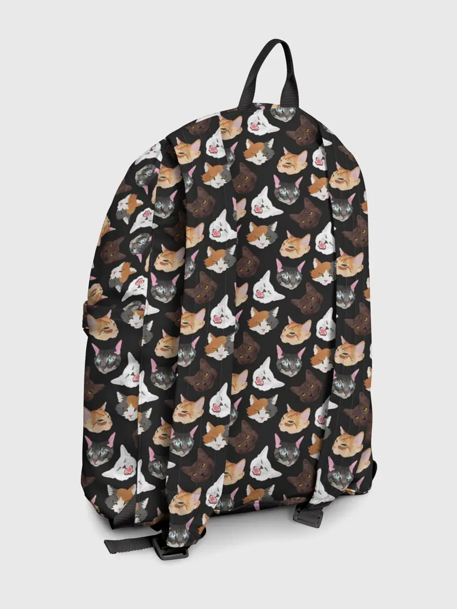 Рюкзак джинсовый / Много котов