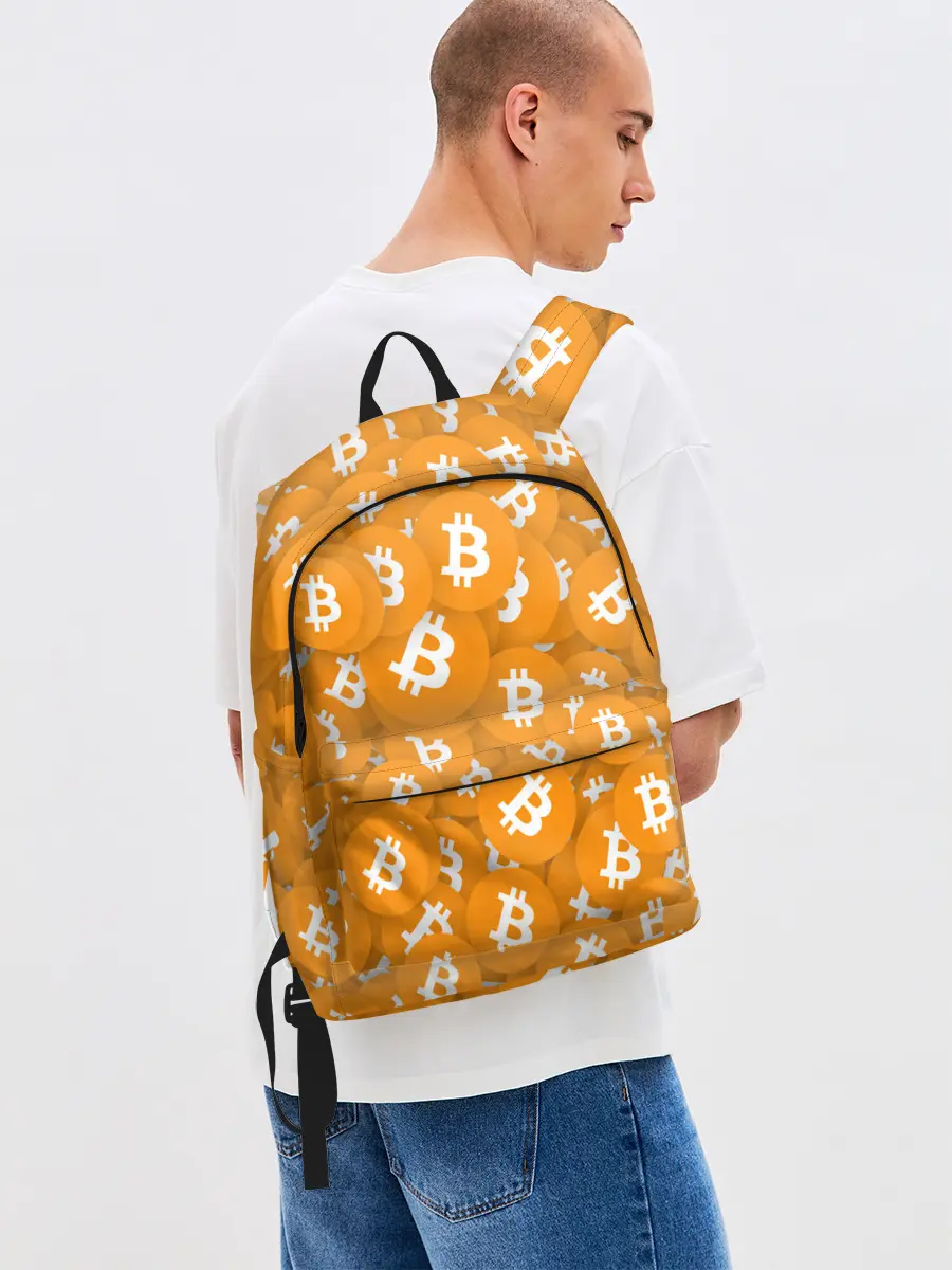 Рюкзак джинсовый / Я БИТКОИН / I AM BITCOIN