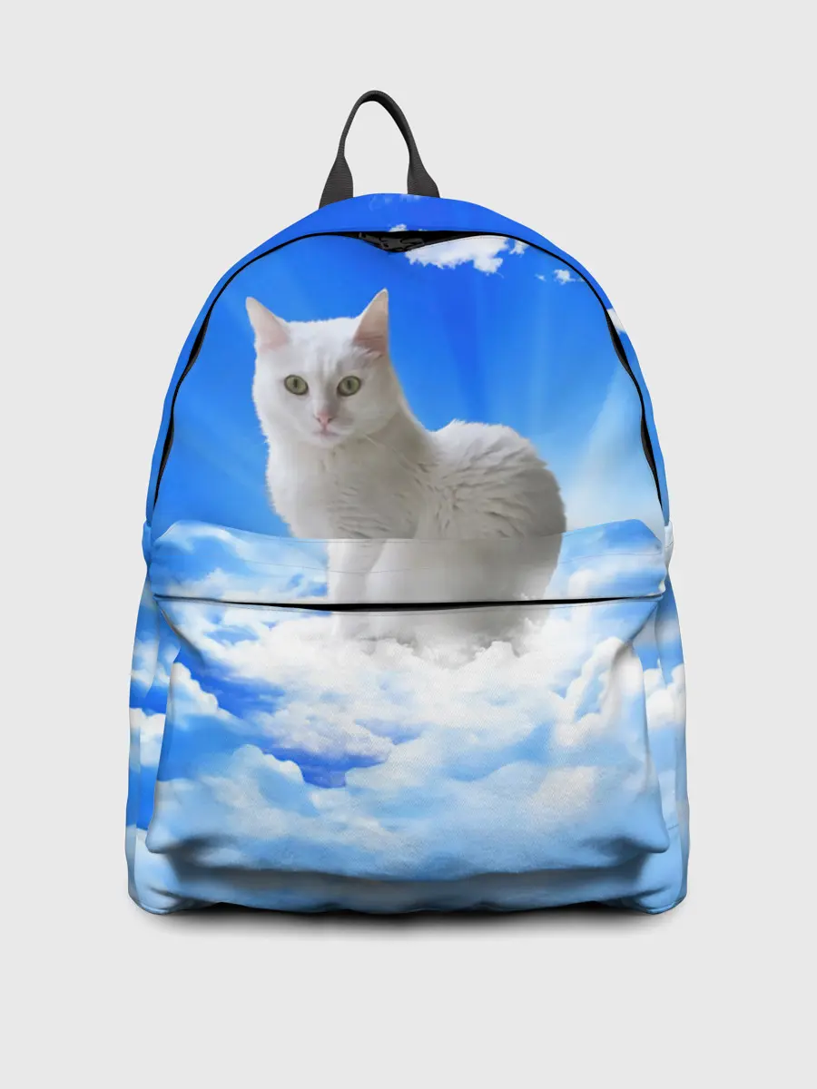 Рюкзак джинсовый / Кот в облаках