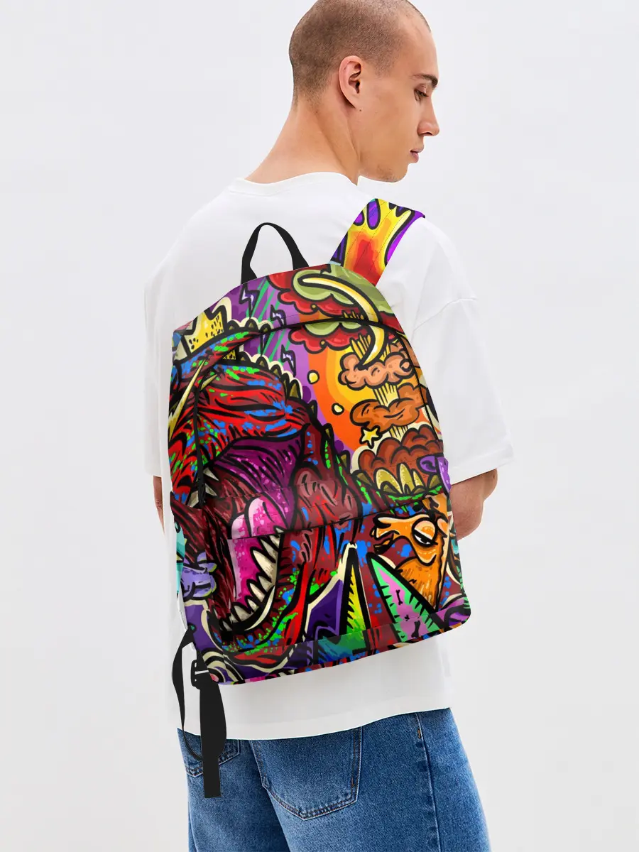 Рюкзак джинсовый / Динозавр