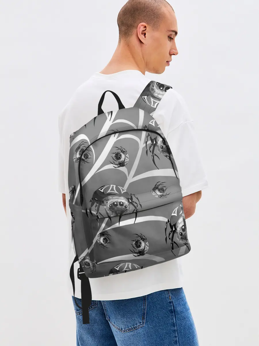 Рюкзак джинсовый / Пауки на паутине