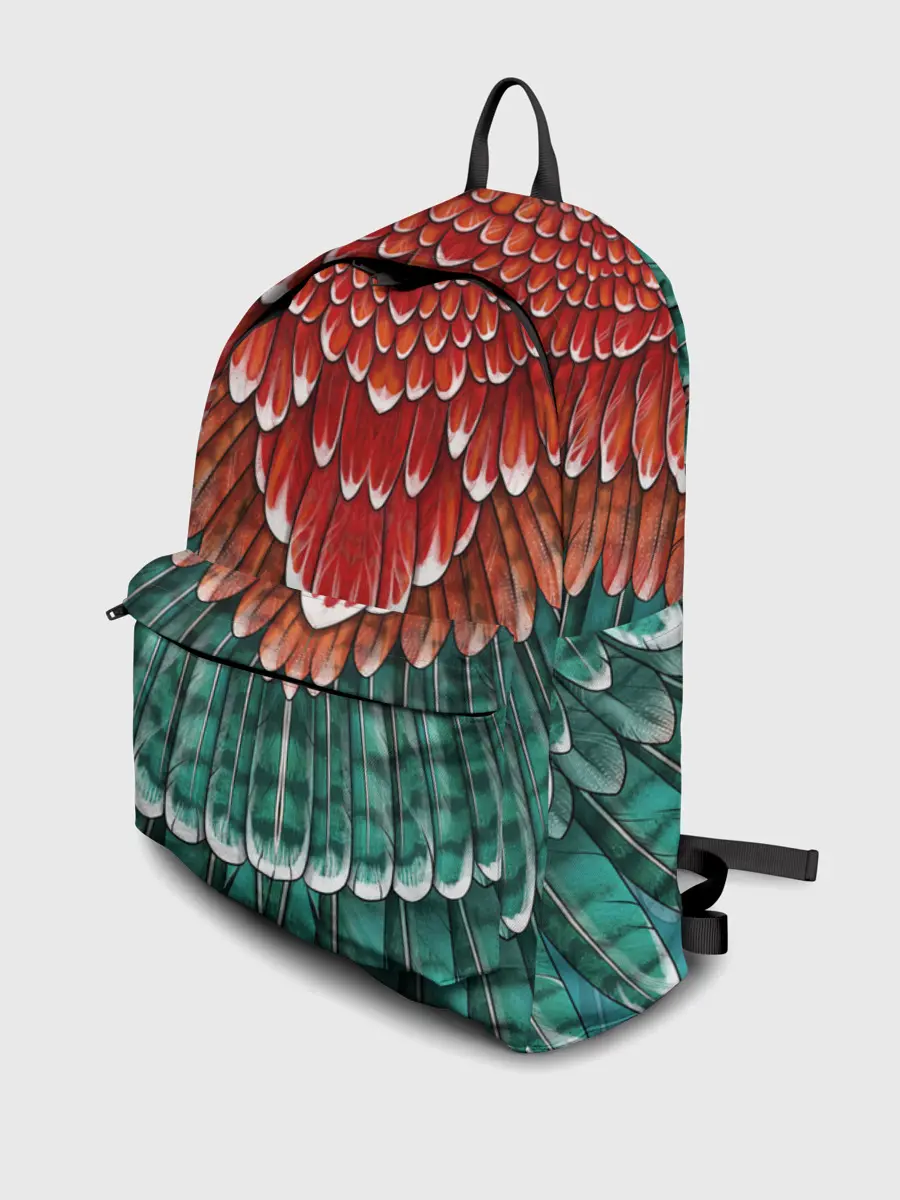 Рюкзак джинсовый / Оперение зимородка