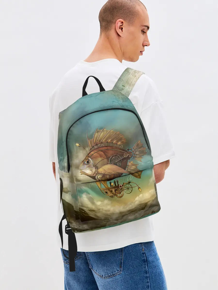 Рюкзак джинсовый / Рыба-дирижабль