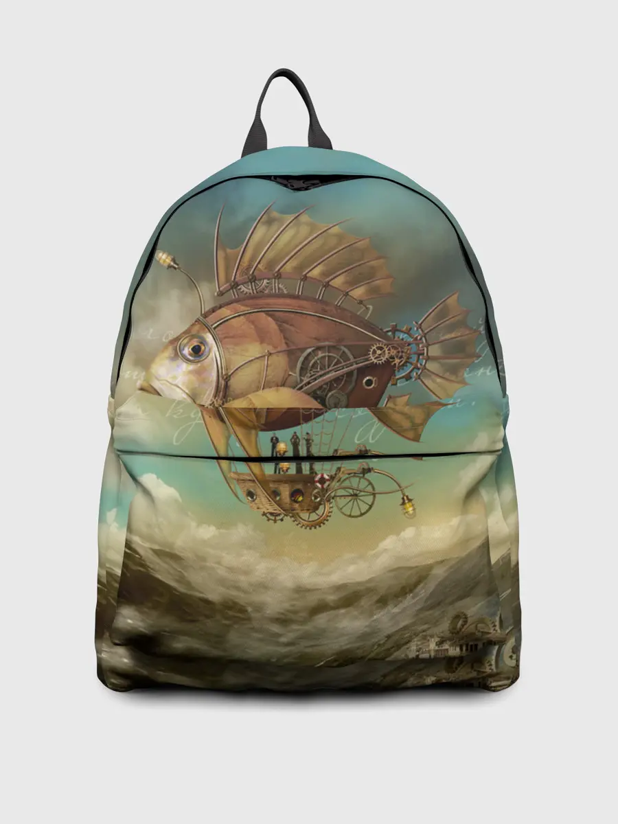 Рюкзак джинсовый / Рыба-дирижабль