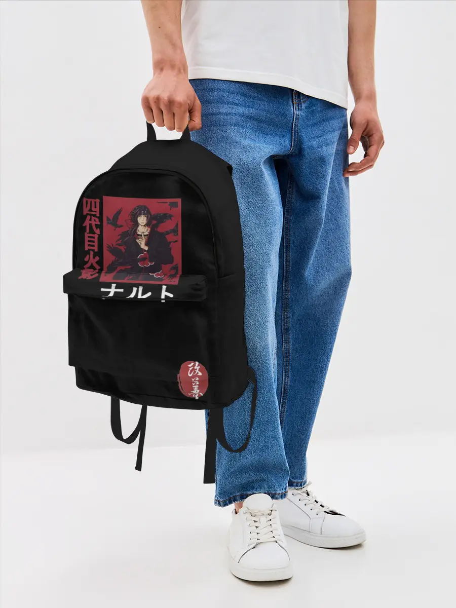 Рюкзак джинсовый / Хитачи иероглицы черные