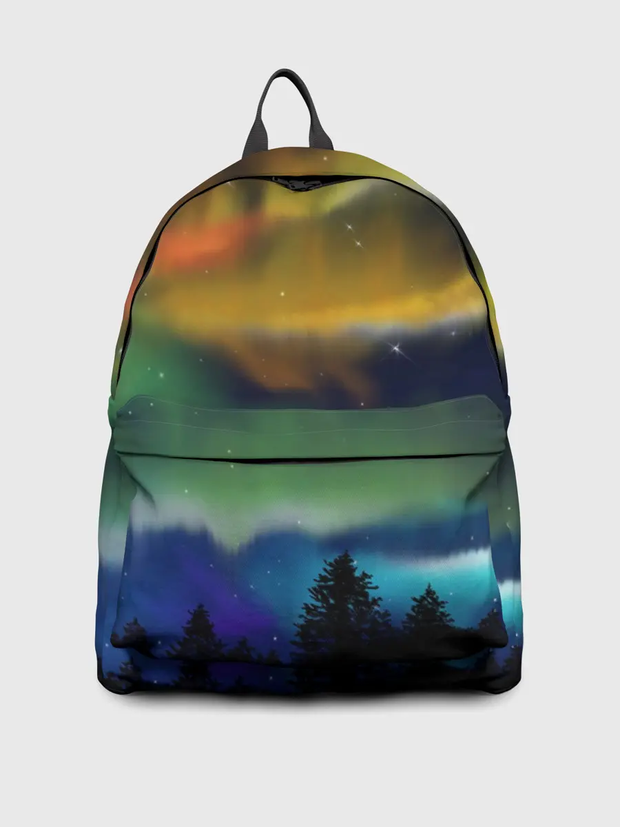 Рюкзак джинсовый / Северное сияние