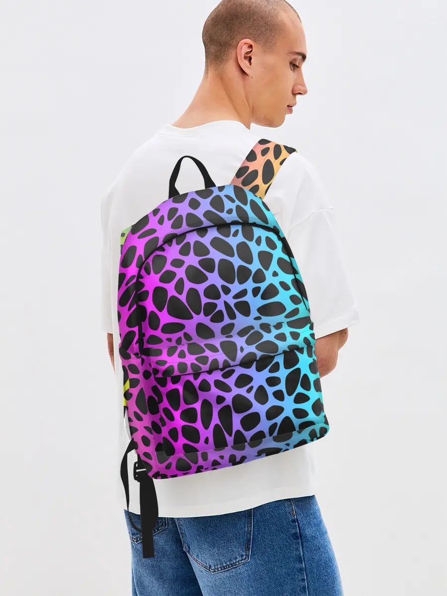 Рюкзак джинсовый / Неоновый градиент