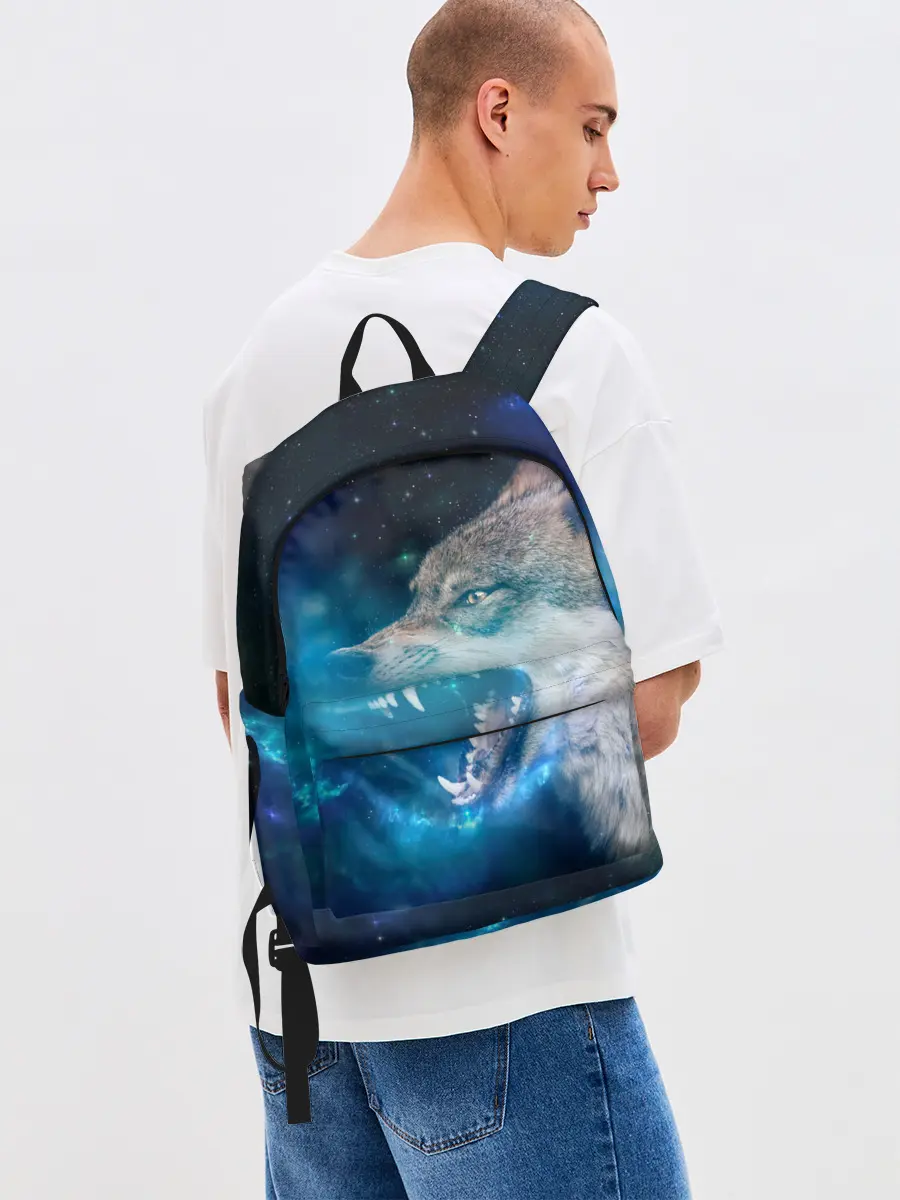 Рюкзак джинсовый / Волчара Юморит