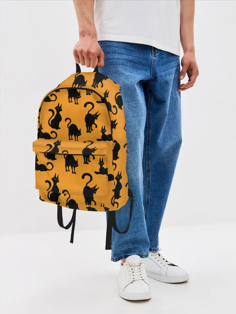 Рюкзак джинсовый / Кошки