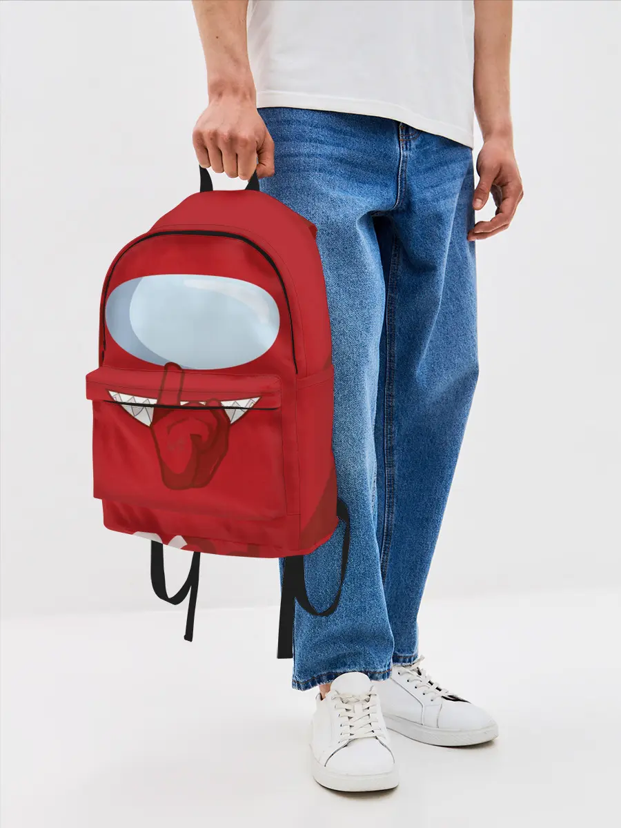 Рюкзак джинсовый / AMONG US | RED IMPOSTOR