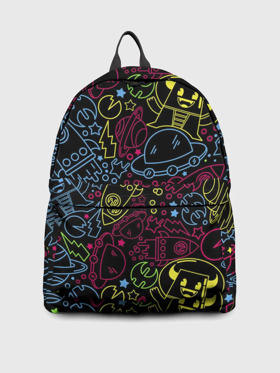 Рюкзак джинсовый / КОСМИЧЕСКИЙ НЕОН