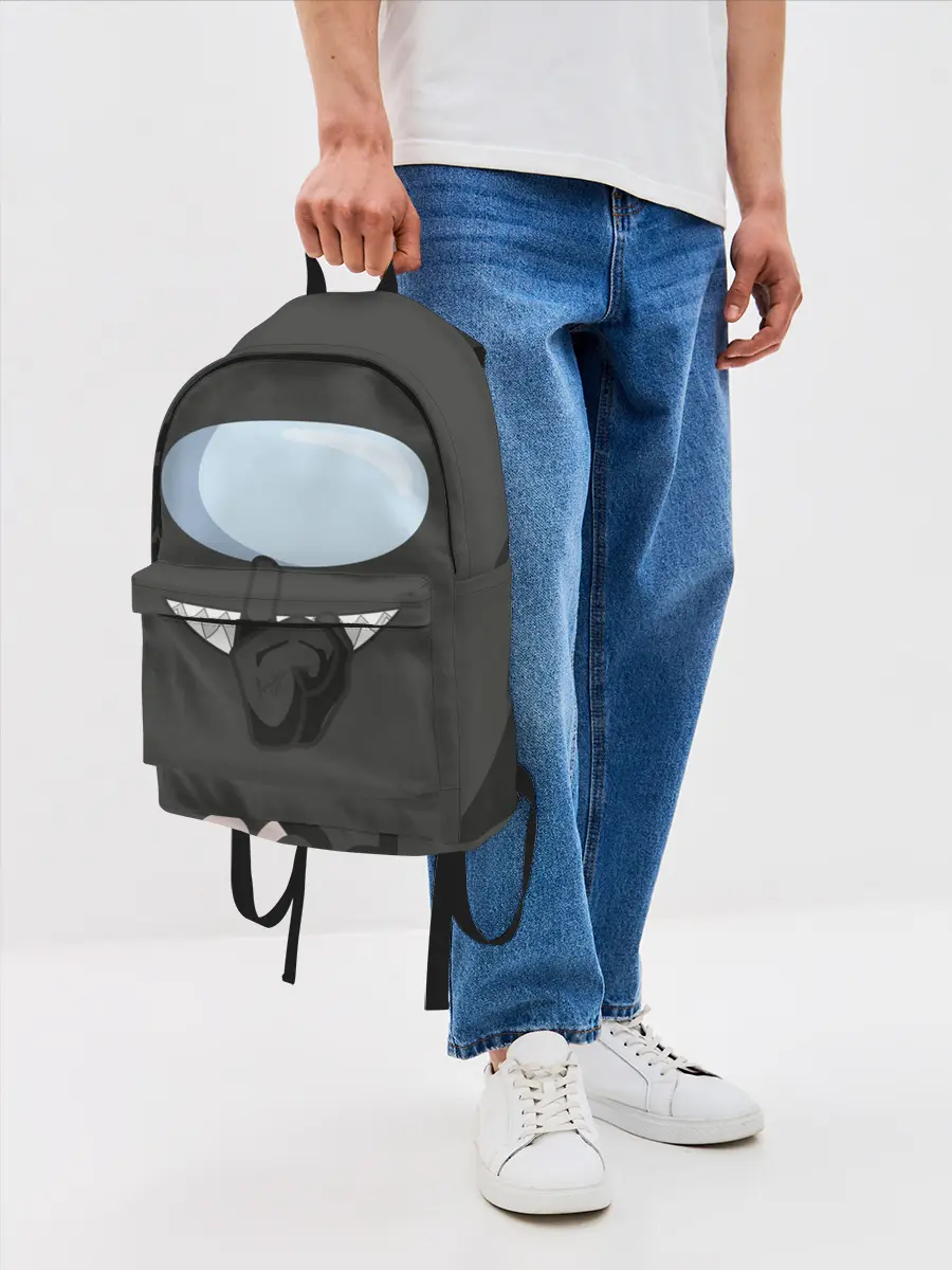 Рюкзак джинсовый / AMONG US | BLACK IMPOSTOR