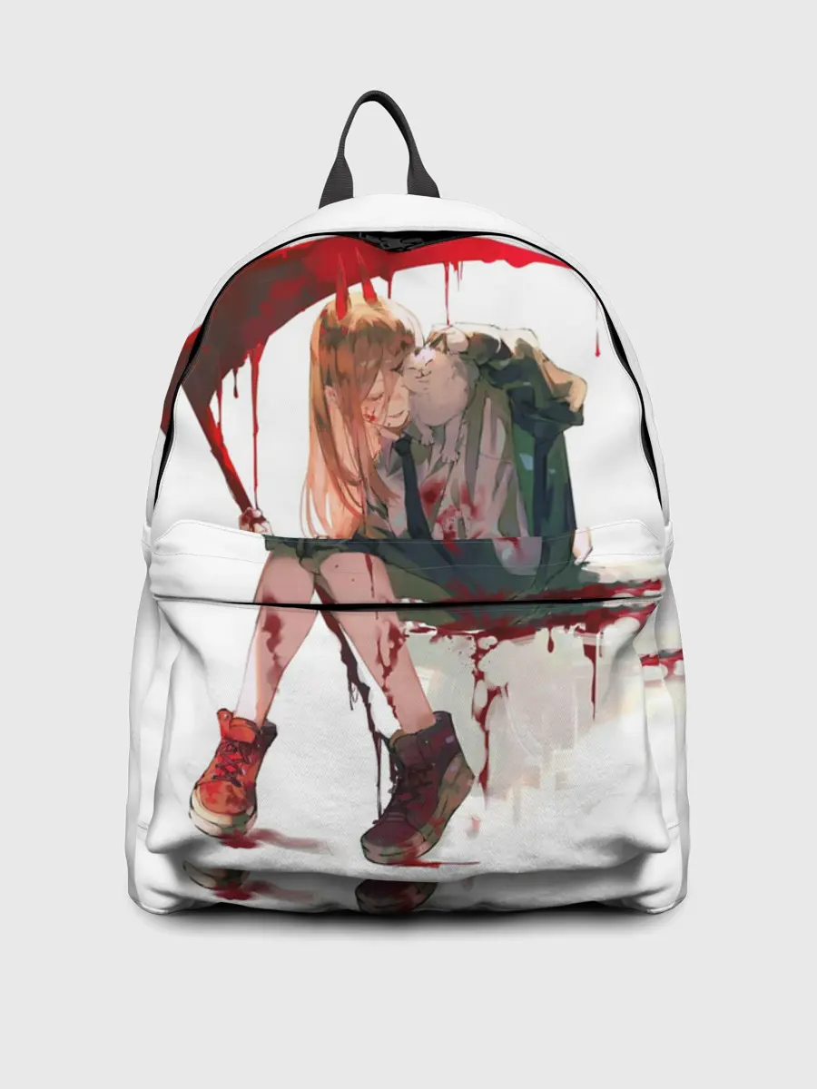 Рюкзак джинсовый / Человек Бензопила Аниме