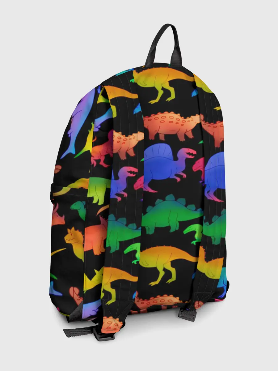 Рюкзак джинсовый / Яркие динозавры