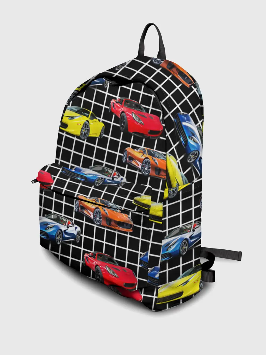 Рюкзак джинсовый / Гоночные тачки