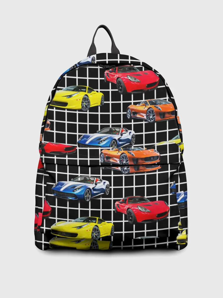 Рюкзак джинсовый / Гоночные тачки