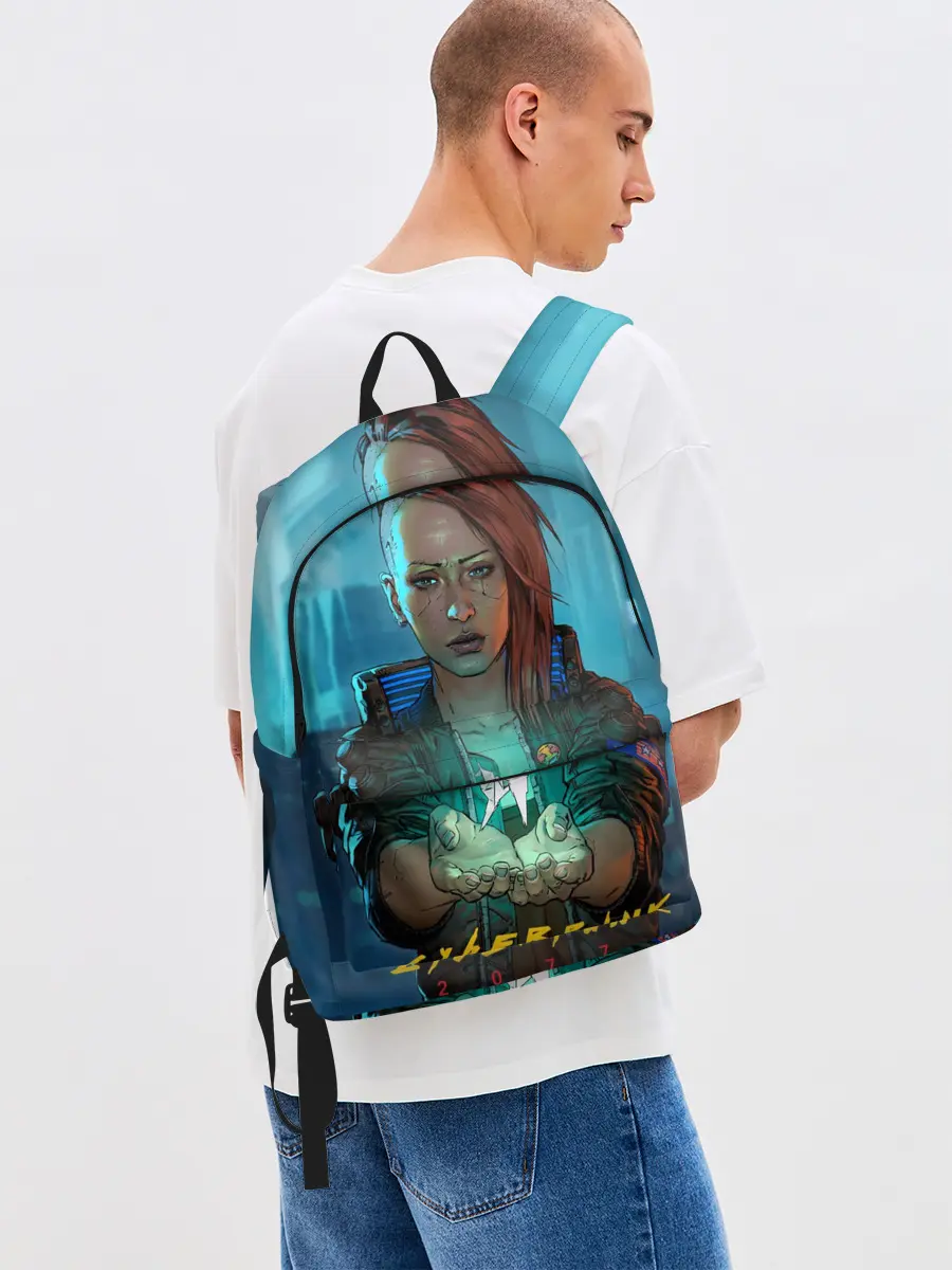 Рюкзак джинсовый / cuberpunk 2077 melisa