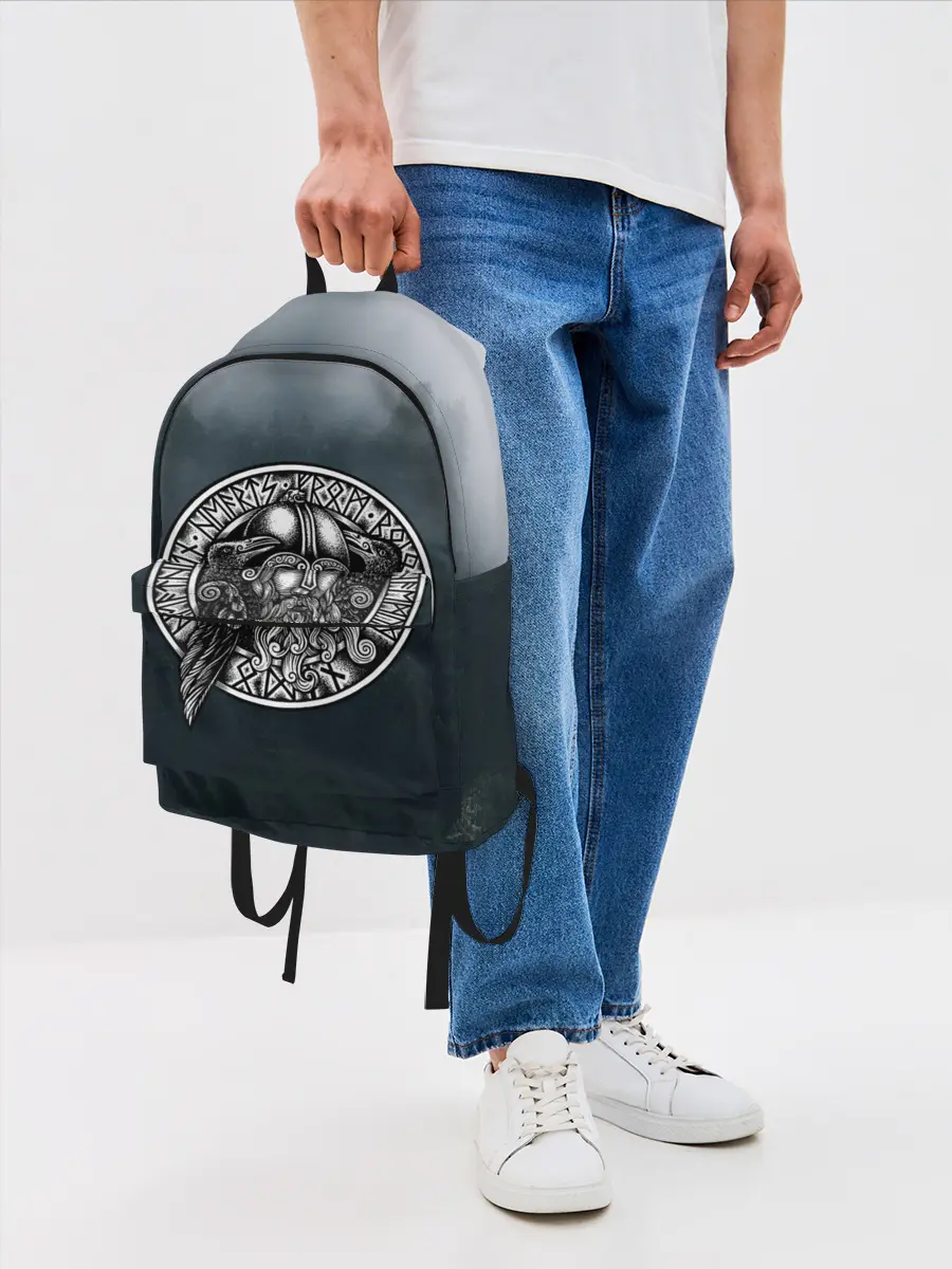 Рюкзак джинсовый / руны