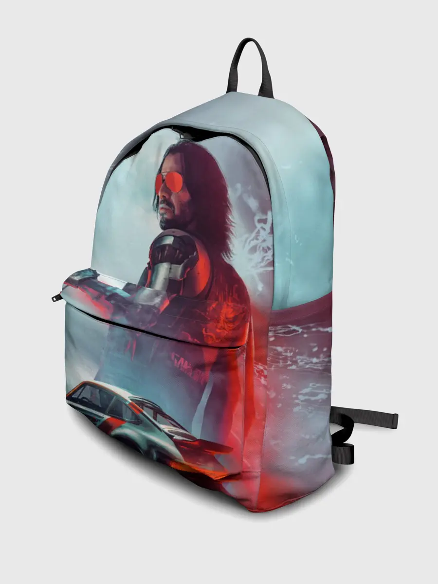 Рюкзак джинсовый / Cyberpunk 2077 | Джонни и Порш