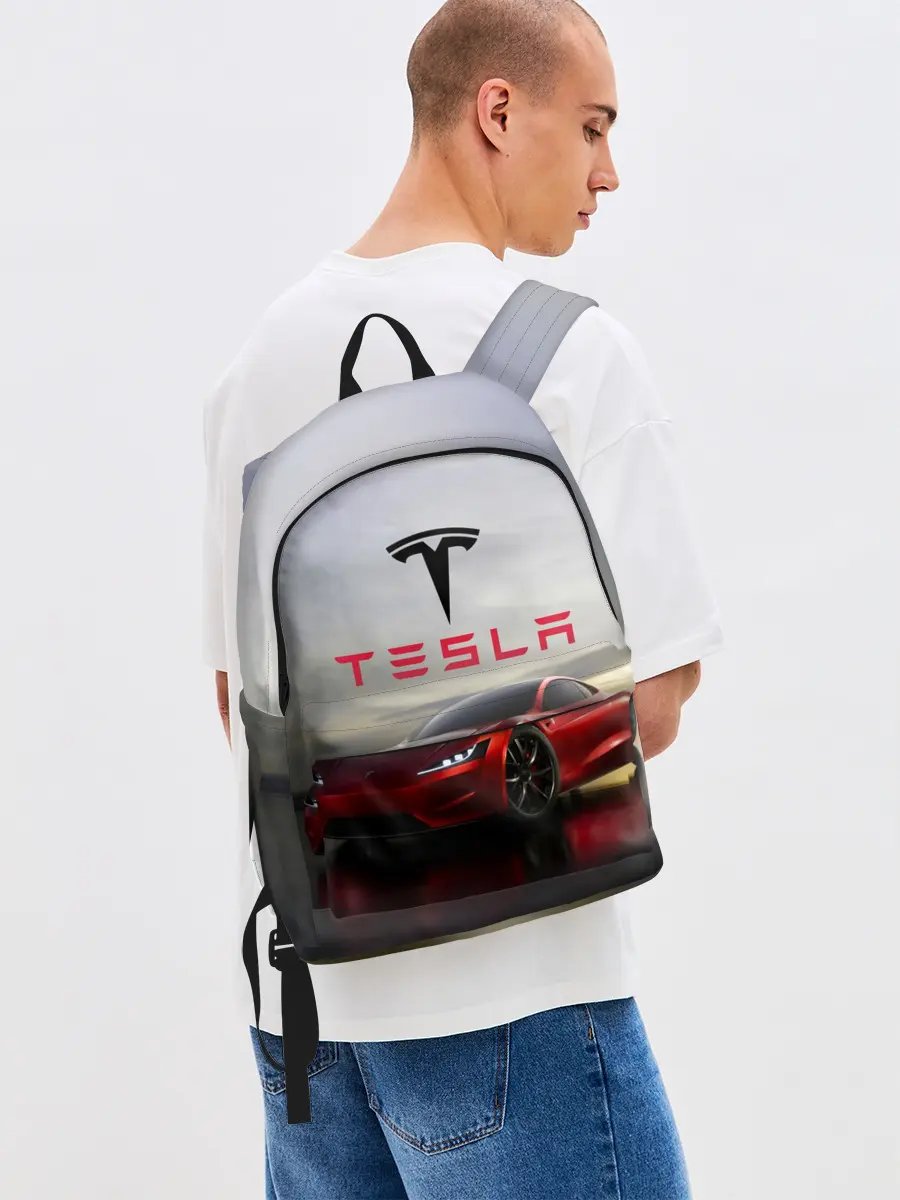Рюкзак джинсовый / Tesla Roadster